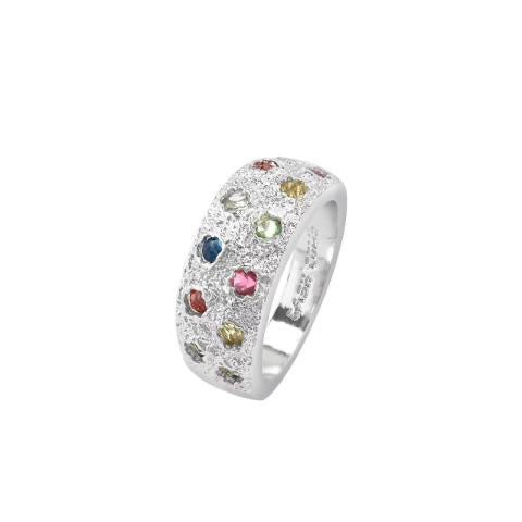 Wholesale Silver Ring Set with Colored Gemstones