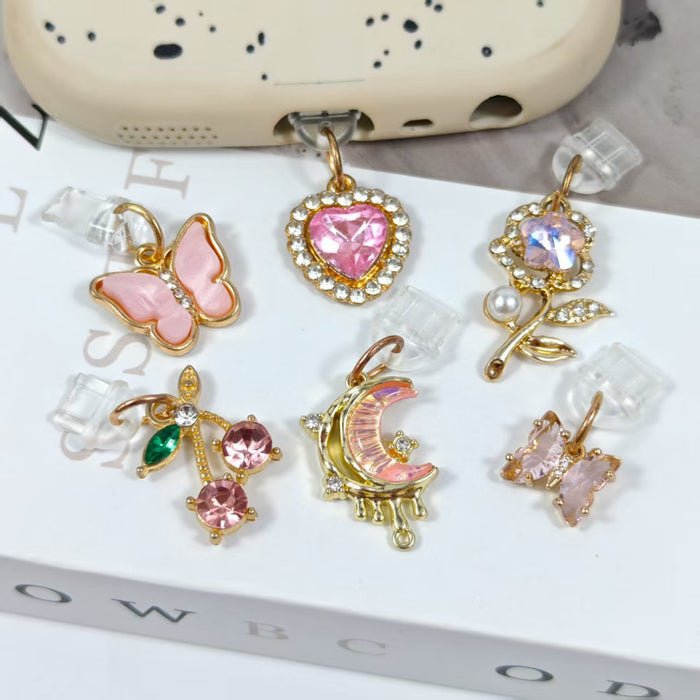 Wholesale Diamond star and moon pendant Mobile Phone Stands