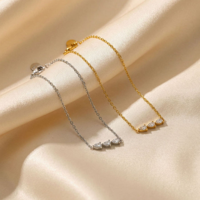 Wholesale Vintage gold teardrop geometric diamond bracelet Stainless Steel Bracelets