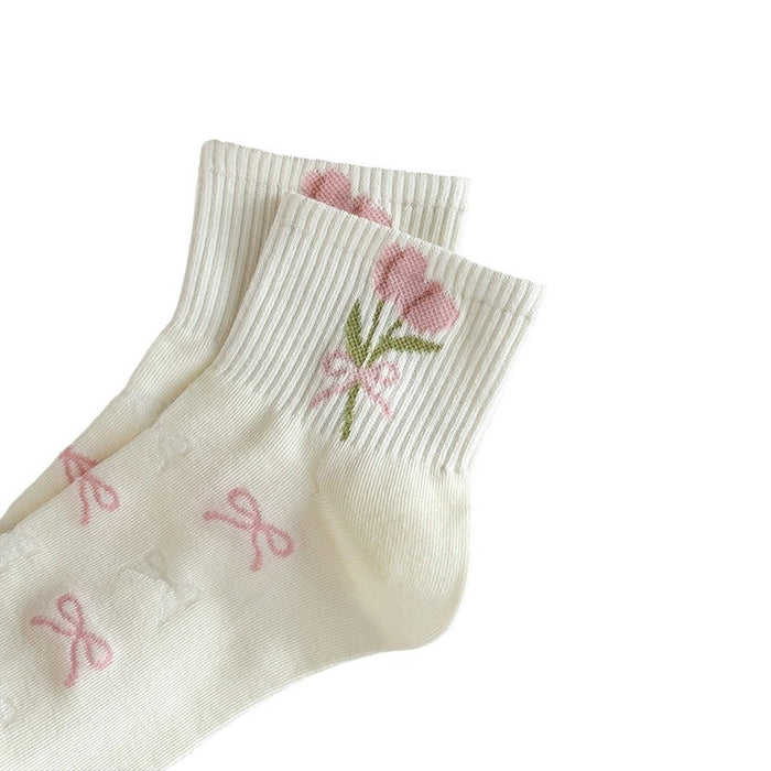 Wholesale Socks for children, pure cotton short socks, summer thin, versatile, anti odor, white, low cut
