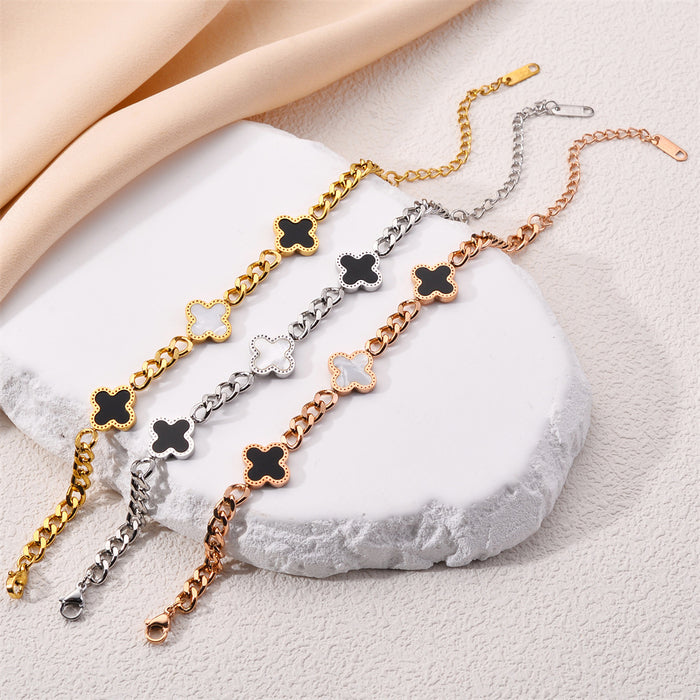 Wholesale Fashionable Lucky Titanium Steel Bracelet for Women, Light Luxury, High End, Versatile Bracelet, Bracelet, Accessories