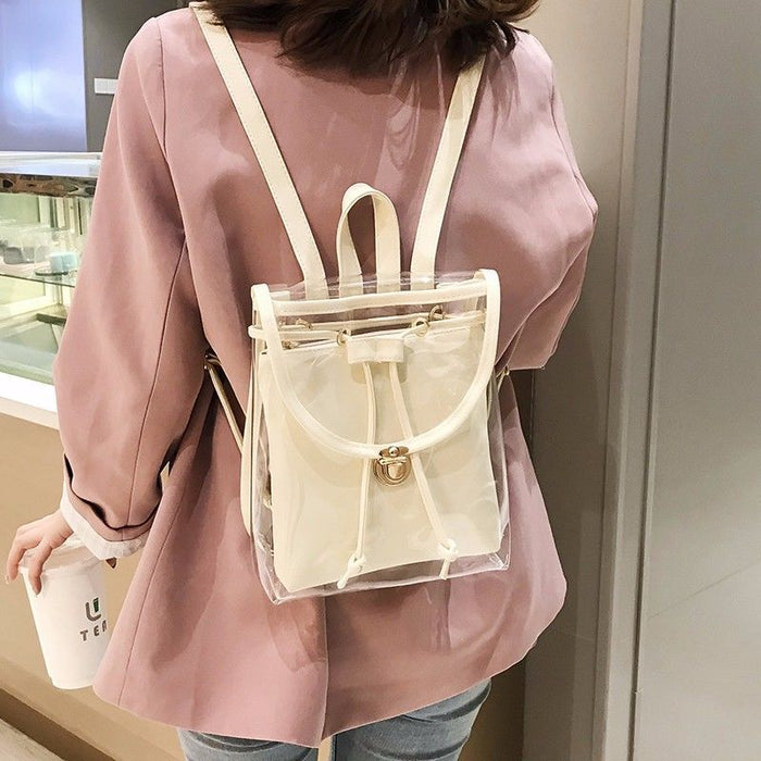 Wholesale New transparent PVC backpack for outdoor travel