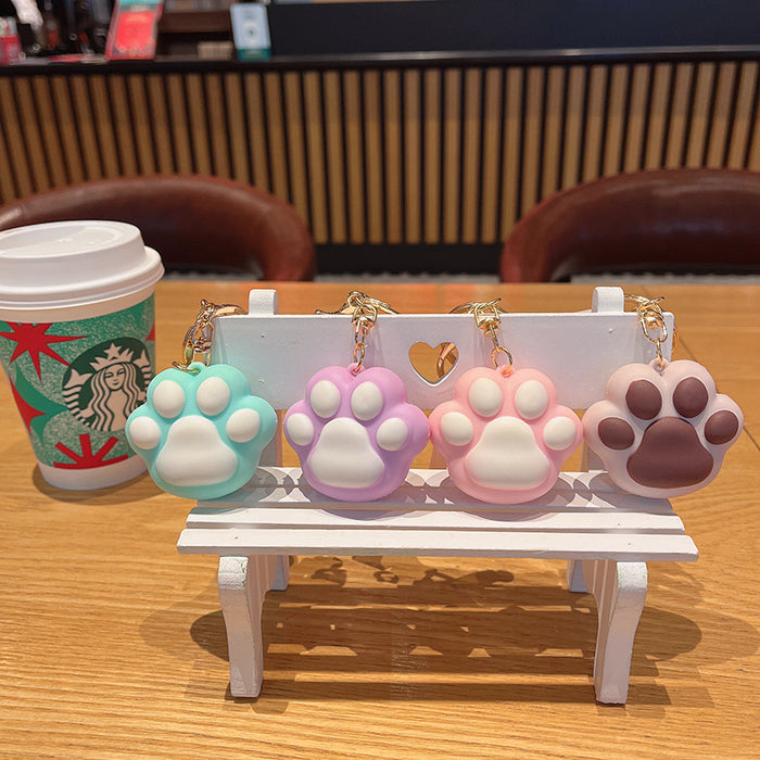 Wholesale Glue cat claw keychain  doll pendant pendant small pendant backpack doll car accessories