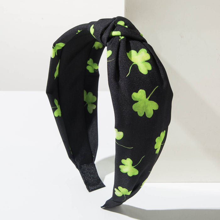 Wholesale Green series clover wide headband