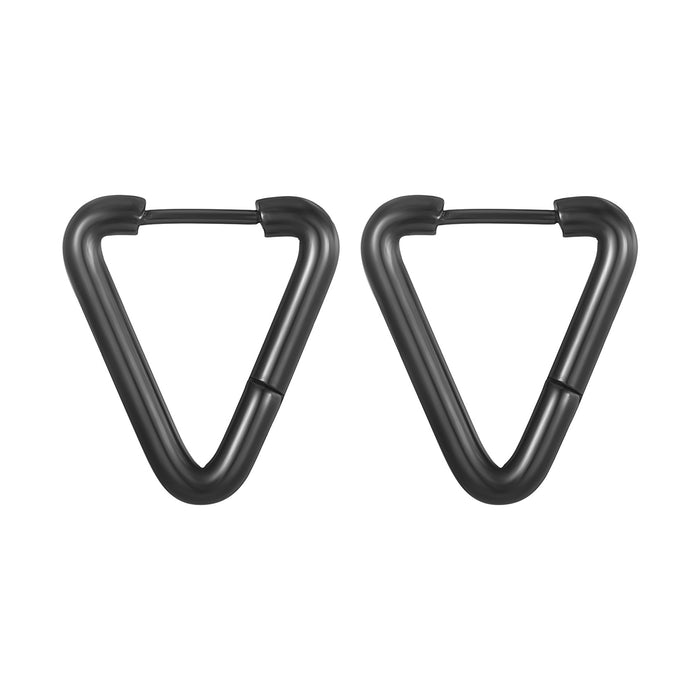 Wholesale geometric shaped ear buckle titanium steel earrings