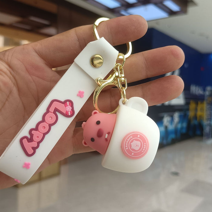 Wholesale Cartoon Silicone Doll Keychain JDC-KC-KuangK040