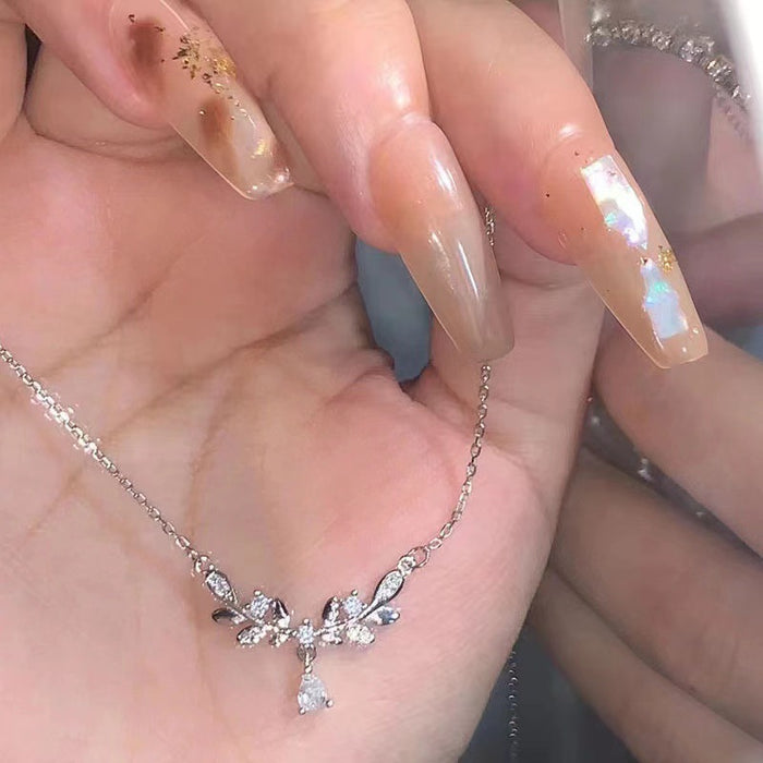 Wholesale Wheat Ear Necklace Women's Wheat Ear Clavicle Chain for Girlfriend