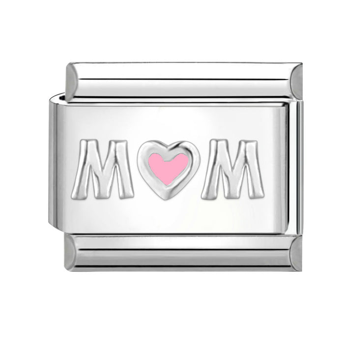 Wholesale Mother' s Day Series Stainless Steel Italian Flower Bracelet DIY Module Combination Jewelry