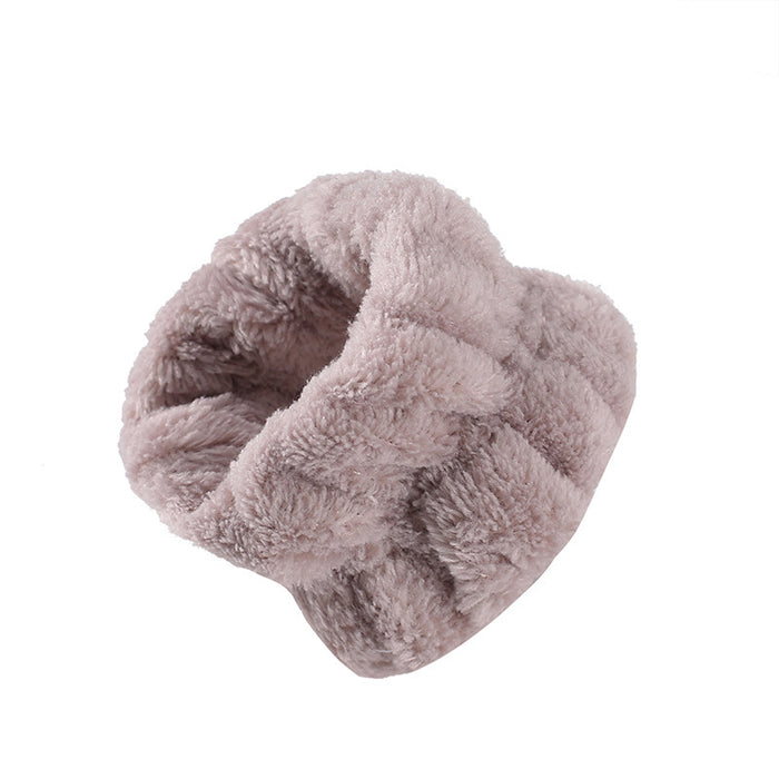 Wholesale Solid Color Plush Wristband Women' s Face Wash Wrist Waterproof Headb Flannel Sweat Wipe Bracelet