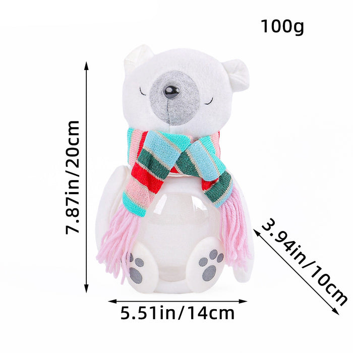 Wholesale Christmas Decorations New Christmas Elk Gift Jar Creative Gift Transparent Plastic Candy Jar