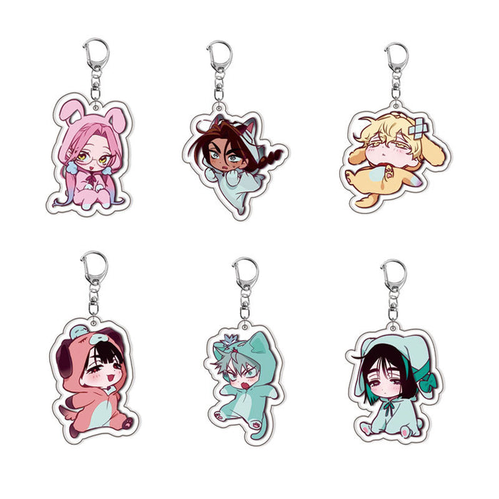 Wholesale Double-sided Acrylic Keychain with Interlayer Anime Merchandise Exquisite Pendant