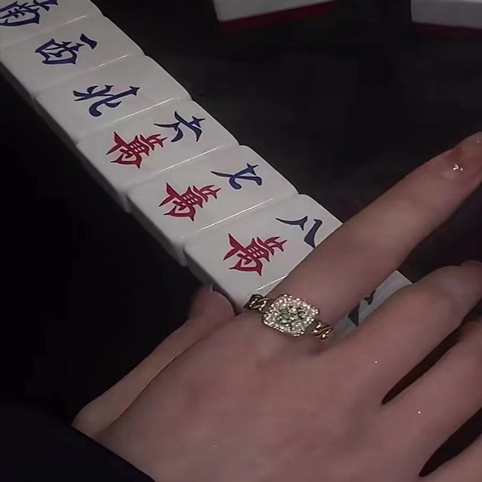 Wholesale New Year' s open ring full of diamonds super shiny ring for women adjustable