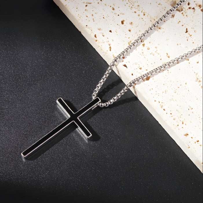 Wholesale Necklace accessories, street stainless steel full diamond cross collarbone chain wholesale