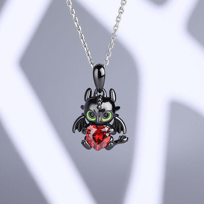 Wholesale Halloween Dark Cartoon Dragon Necklace JDC-NE-jinmiao002