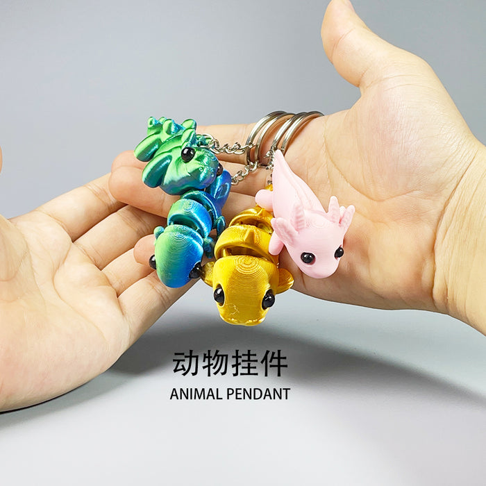 Wholesale Keychain pendant mini movable and flexible joint hanging accessory 3D printed accessory