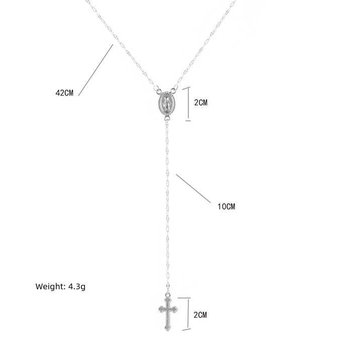 Wholesale Cross necklace, ladies' fashionable new style, trendy pendant necklace accessories