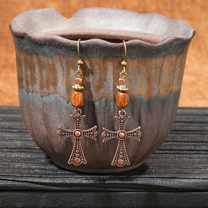 Wholesale Bohemian Tassel Geometric Earrings - Retro Ethnic Style Fashion Accessory MOQ≥2
