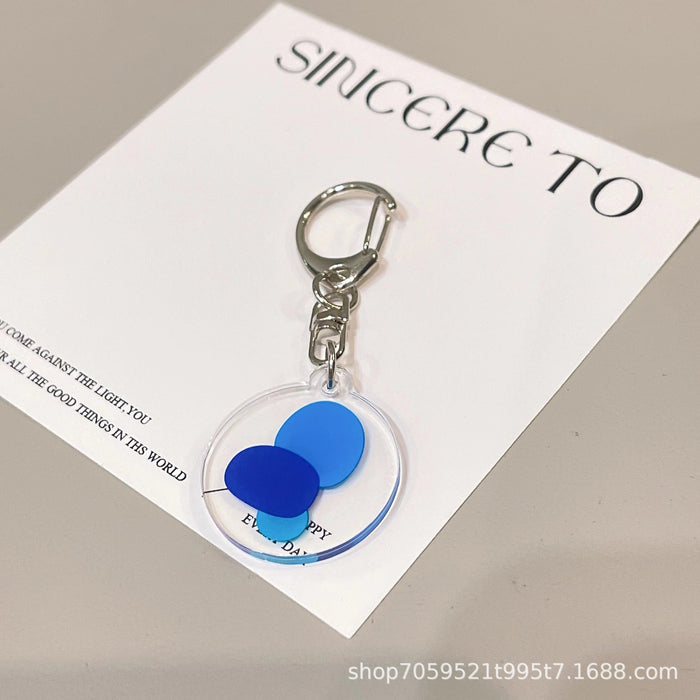 Wholesale Cute Keychain Double-sided Acrylic Female Student Bag Accessories Children' s School Bag Couple' s Best Friend Small Pendant