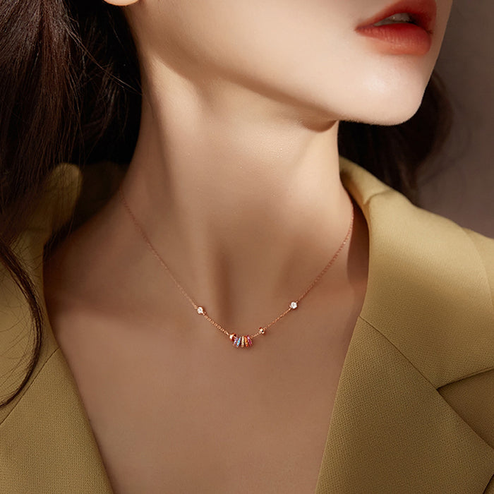 Wholesale Small niche design circle, light luxury necklace, light luxury style, fashionable temperament, versatile, high-end feeling, collarbone chain