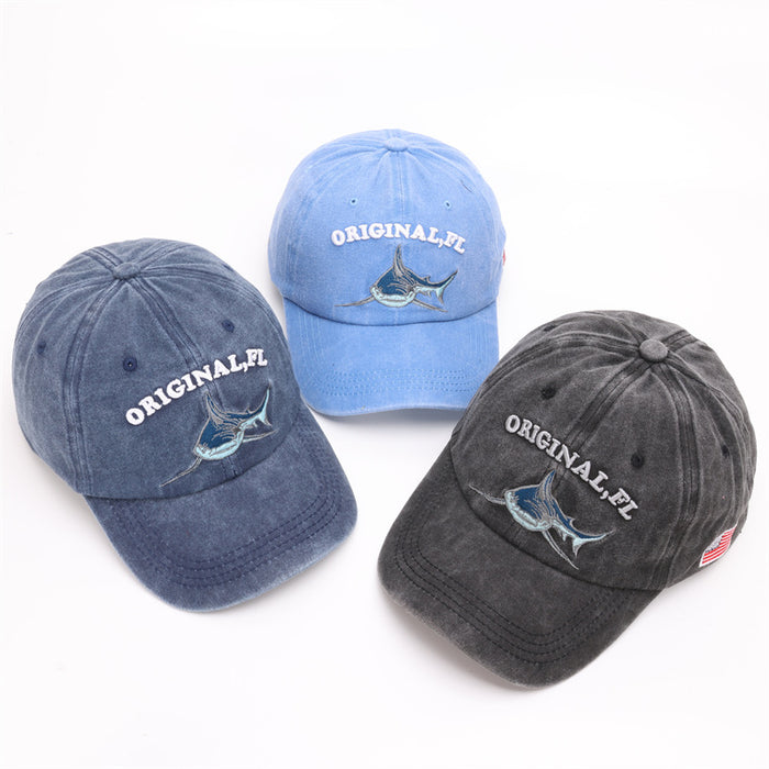 Wholesale Hat women's versatile retro baseball cap men's high-end feel foreign trade washed denim duckbill cap