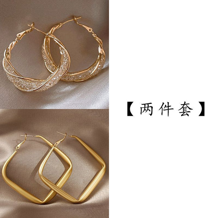 Wholesale Retro Cat' s Eye  Hoop Earrings