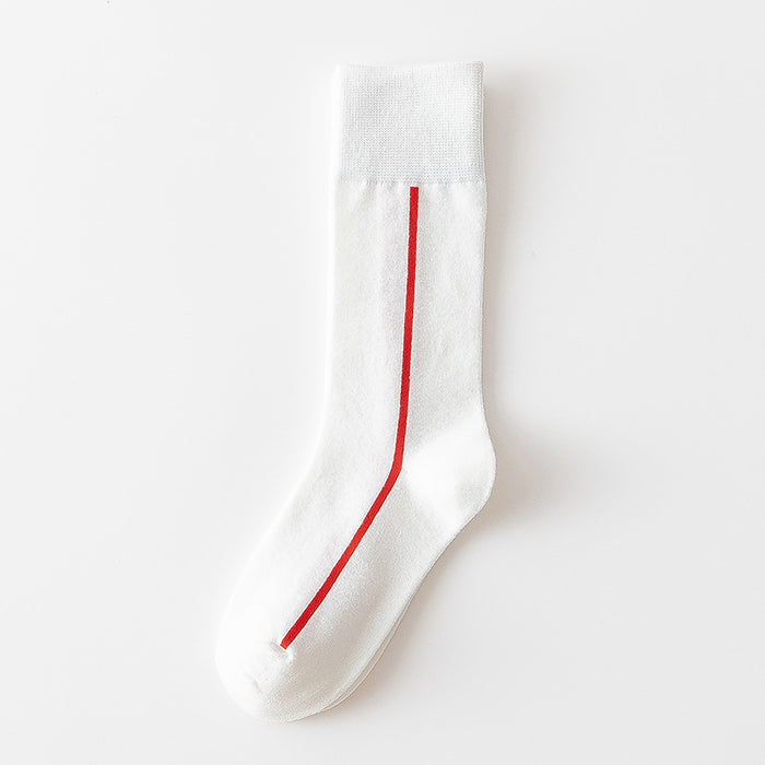 Wholesale Simple, light luxury, personalized socks, mid tube socks, cotton versatile line socks