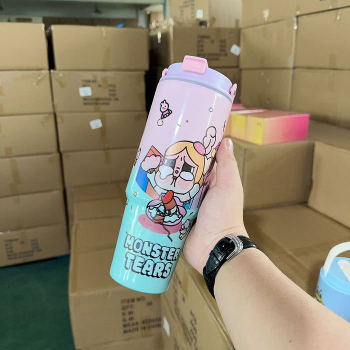 Wholesale stainless steel thermos cup cartoon animation ice cup outdoor portable car cup