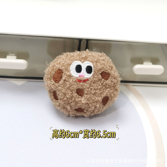 Wholesale Cute Creative Bow Cookie Pendant Cute Fun Biscuit Plush Doll Keychain Bag Car Pendant Decoration