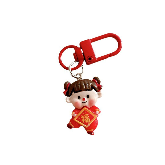 Wholesale Keychain pendant cute cartoon student backpack hanging accessory with accessories