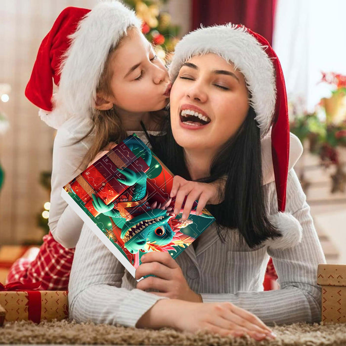 Wholesale Christmas Advent Day Blind Box Cute Baby Dragon Acrylic Ornament