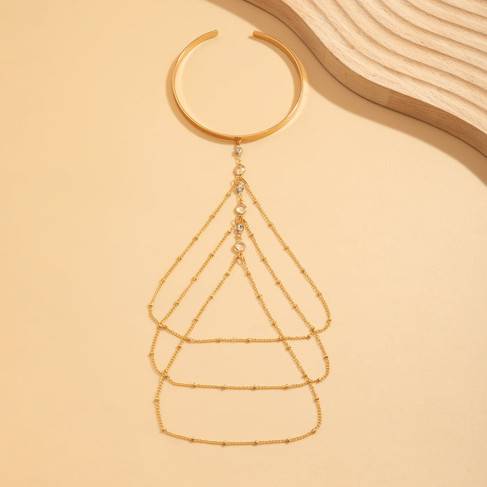 Wholesale Simple tassel chain arm bracelet, fashionable and sexy multi-layer tassel bracelet with inlaid arm chain