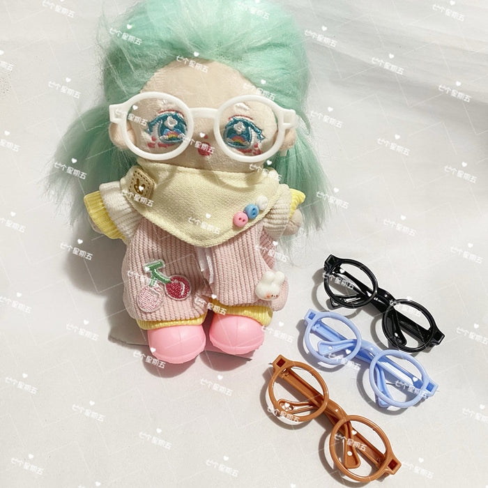 Wholesale 10CM20cm Cotton Doll Rab Cloth Mocking Bear Cute Doll Plush Doll Glasses Toy Accessories