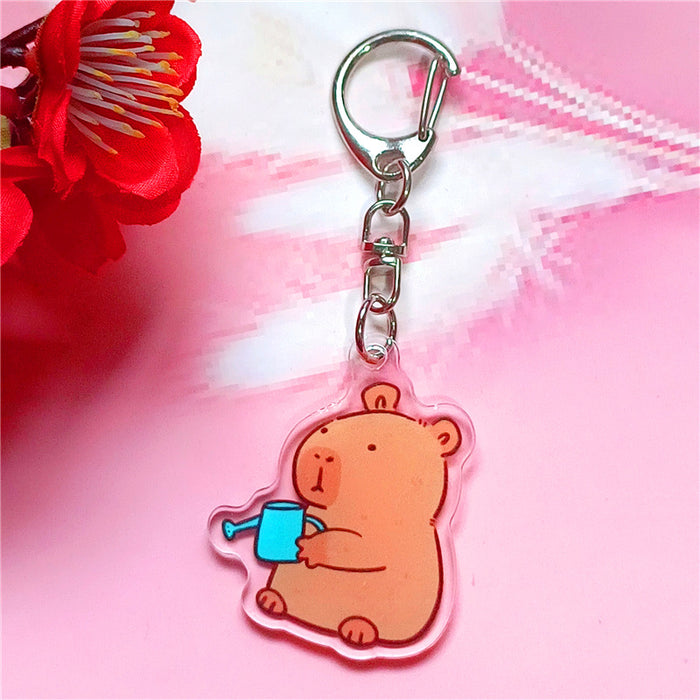 Wholesale Cartoon Keychain Acrylic Double-Sided Key Ring