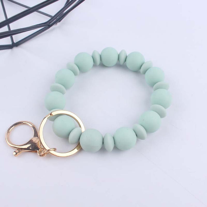 Wholesale silicone beads spacer beads bracelet beaded wrist keychain pendant