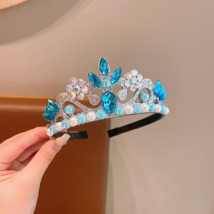 Wholesale Cute cartoon kids'  rhinestone crown headband