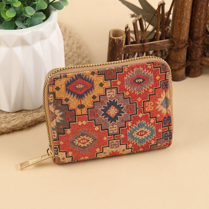 Wholesale Multi-Layer PU Short Wallet with Geometric Pattern Fashionable Card Holder MOQ≥3