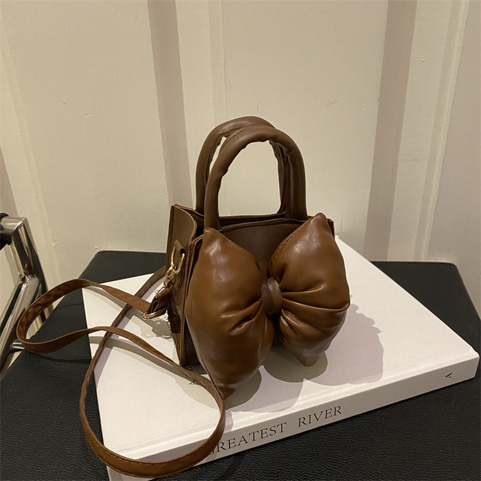 Wholesale Niche bow small bag, new mini hand-held small square bag, retro single shoulder crossbody bag