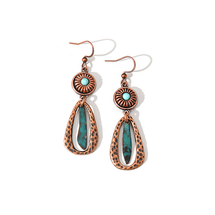 Wholesale Bohemian Vintage Geometric Zinc Alloy Earrings &  Necklace Set - Trendy Jewelry MOQ≥2