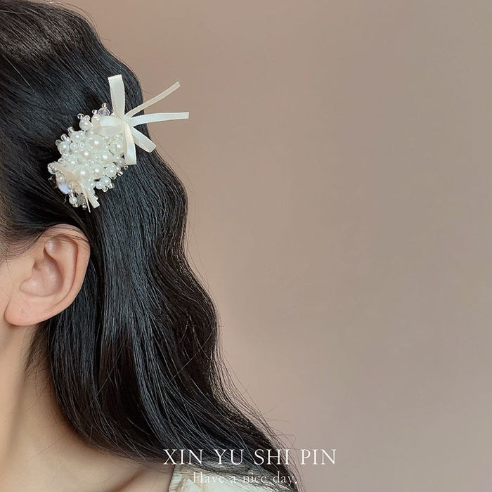 Wholesale Full Diamond Bow Hair Clipsfor Women