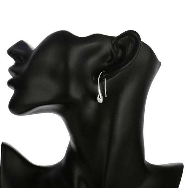 Wholesale Necklace Ear Hook Ring Jewelry Set Alloy Water Drop Four-piece Set MOQ≥2 JDC-ES-QianZ003