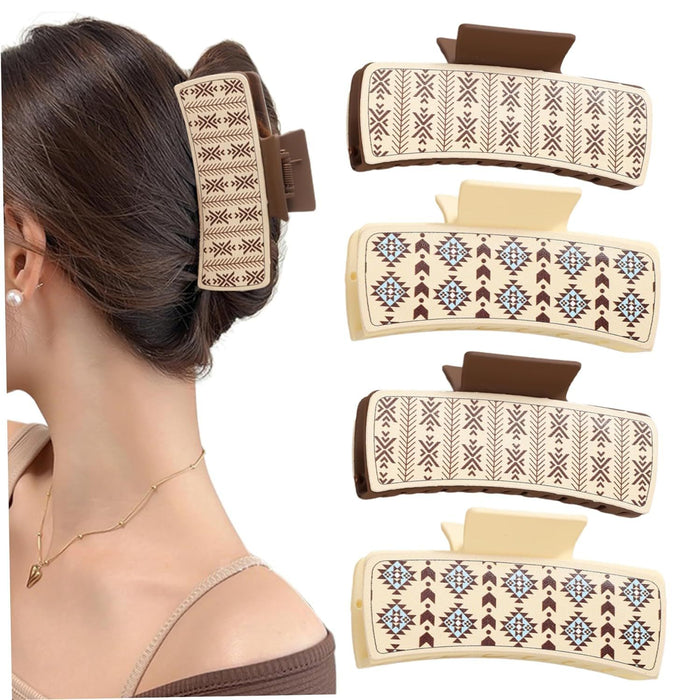 Wholesale PU Bull Head Square Hair Clip JDC-HC-Fengp001