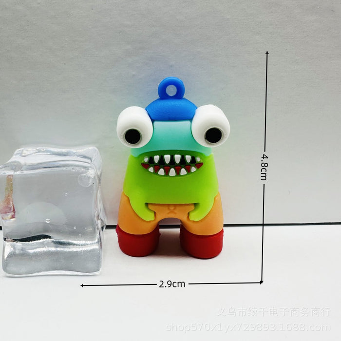 Wholesale Cartoon Cute Monster Keychain Couple's Bag Pendant Doll Gift