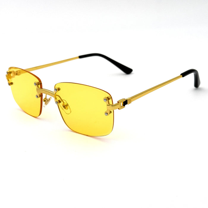 Wholesale  Rimless Trim Spring Foot Sunglasses Women's  Gradient Sunglasses Men's
