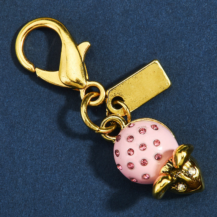 Wholesale Metal keychain with a diamond-encrusted mouse design.