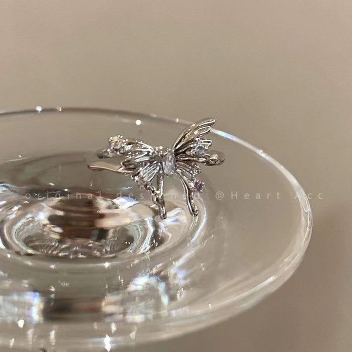 Wholesale Butterfly opening ring for women with a niche design that can be adjusted