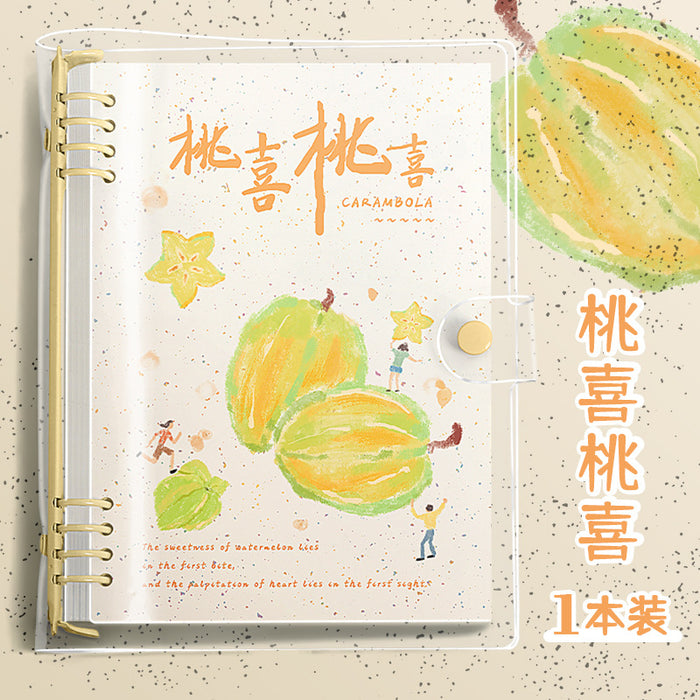 Wholesale PVC Clear Soft Cover Loose-Leaf Notebook A5 Lined Cartoon Design for Students