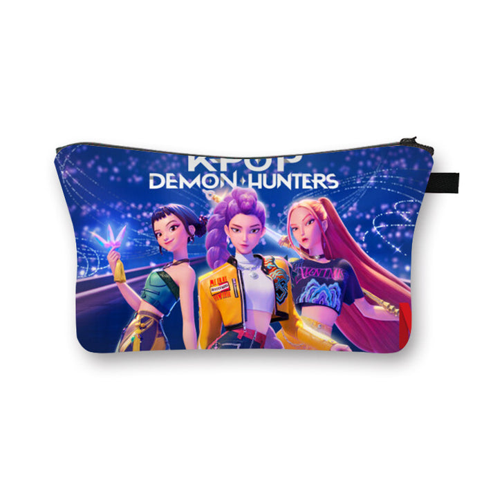 Wholesale Kpop Girls'  large capacity desktop storage cosmetic bag