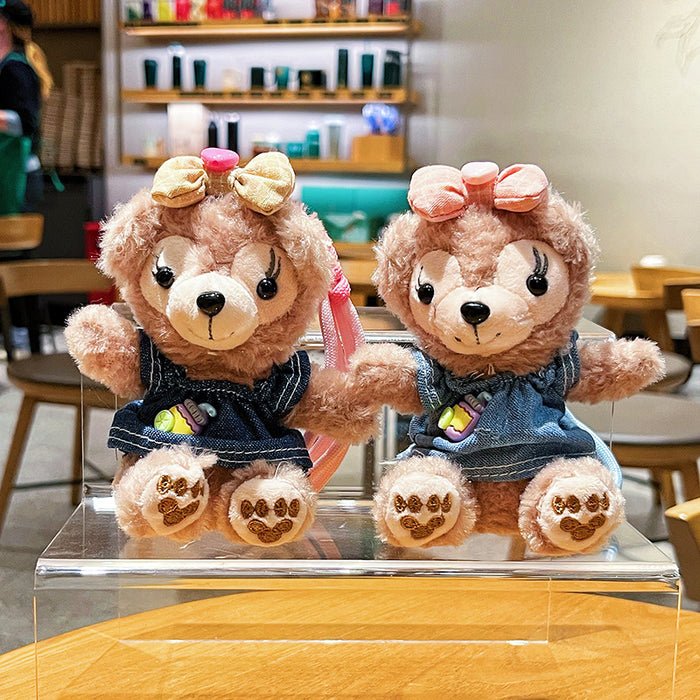 Wholesale Original Plush Cowboy Skirt Bear Keychain Cute Cartoon Trendy Cool Doll Couple Bag Pendant Gift