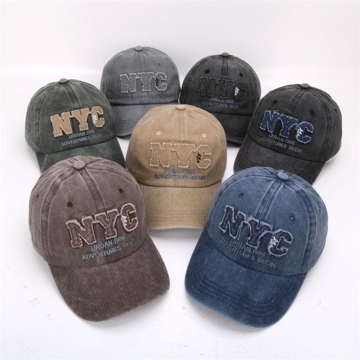 Wholesale Retro baseball cap, men's curved duckbill cap, letter sunshade and sun protection hat