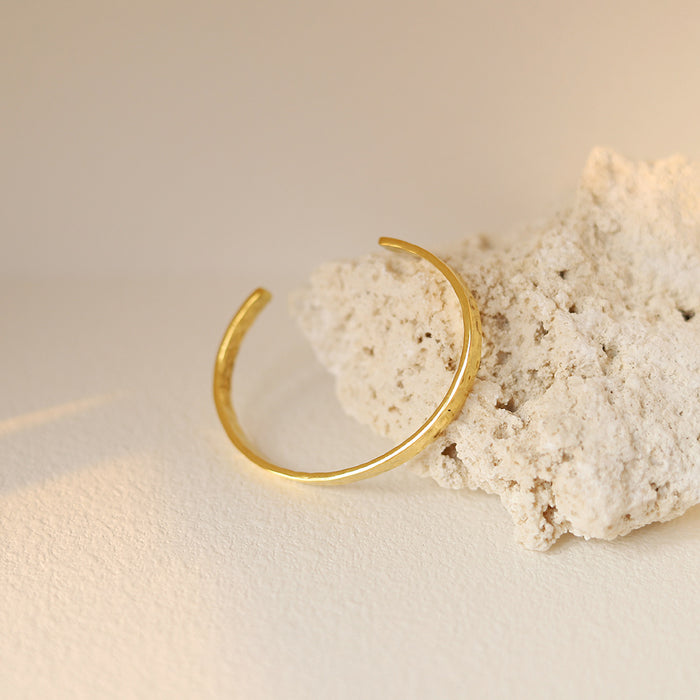 Wholesale Irregular Hammer Pattern Bracelet Women's Bracelet Titanium Steel